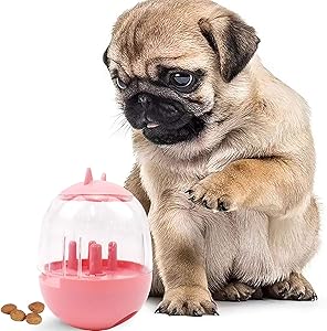 GACYSMD Tumbler Toys Interactive Food Treat Dispenser Ball，Funny Dog/CAT Puzzle Toys for PET Increases IQ Interactive and Reduce Boredom Relieve Anxiety