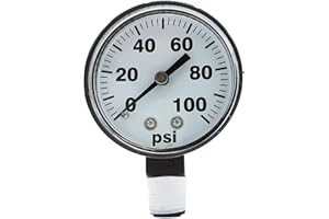 Fimco Bottom Fitting Spray Tank Pressure Gauge 5167007, 100 PSI, 1/4" MIPT, 2" Face