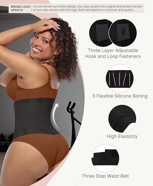FEELINGIRL WAIST TRAINER CORSET WORKOUT CINCHER TRIMMER SHAPING BLACK XXL