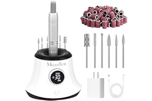 MelodySusie Multifunctional Upgraded Desktop Cordless Nail Drill with Bit Holders, SC320G 30000RPM E-File with Elegant Design for All Manicure Shaping & Gel Removal, Ideal for Nail Artists & Home Use