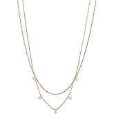 PAVOI 14K Gold Plated Dainty Layering Necklaces for Women | Snake Chain, Curb Link, Paperclip Layered Chains | Trendy Layerin