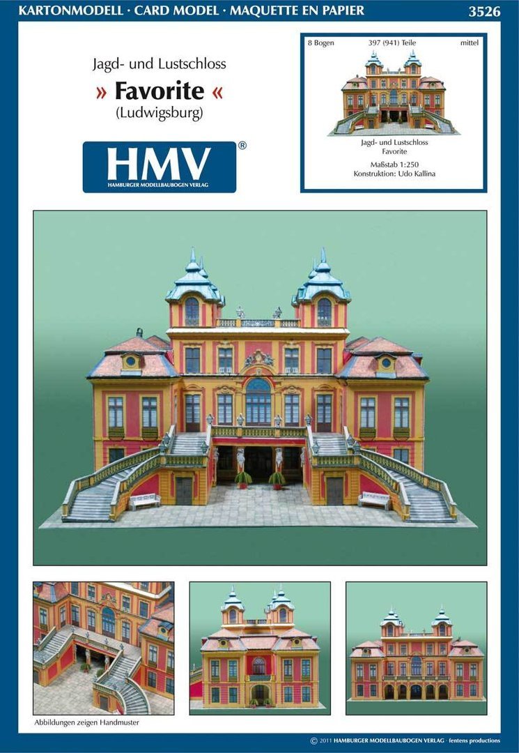 HMV 3526 Papermodel Favorite Palace Ludwigsburg