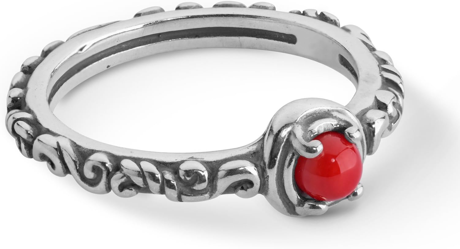 Carolyn Pollack Sterling Silver Gemstone Single Round Stone Band Ring - Choice of Gemstones