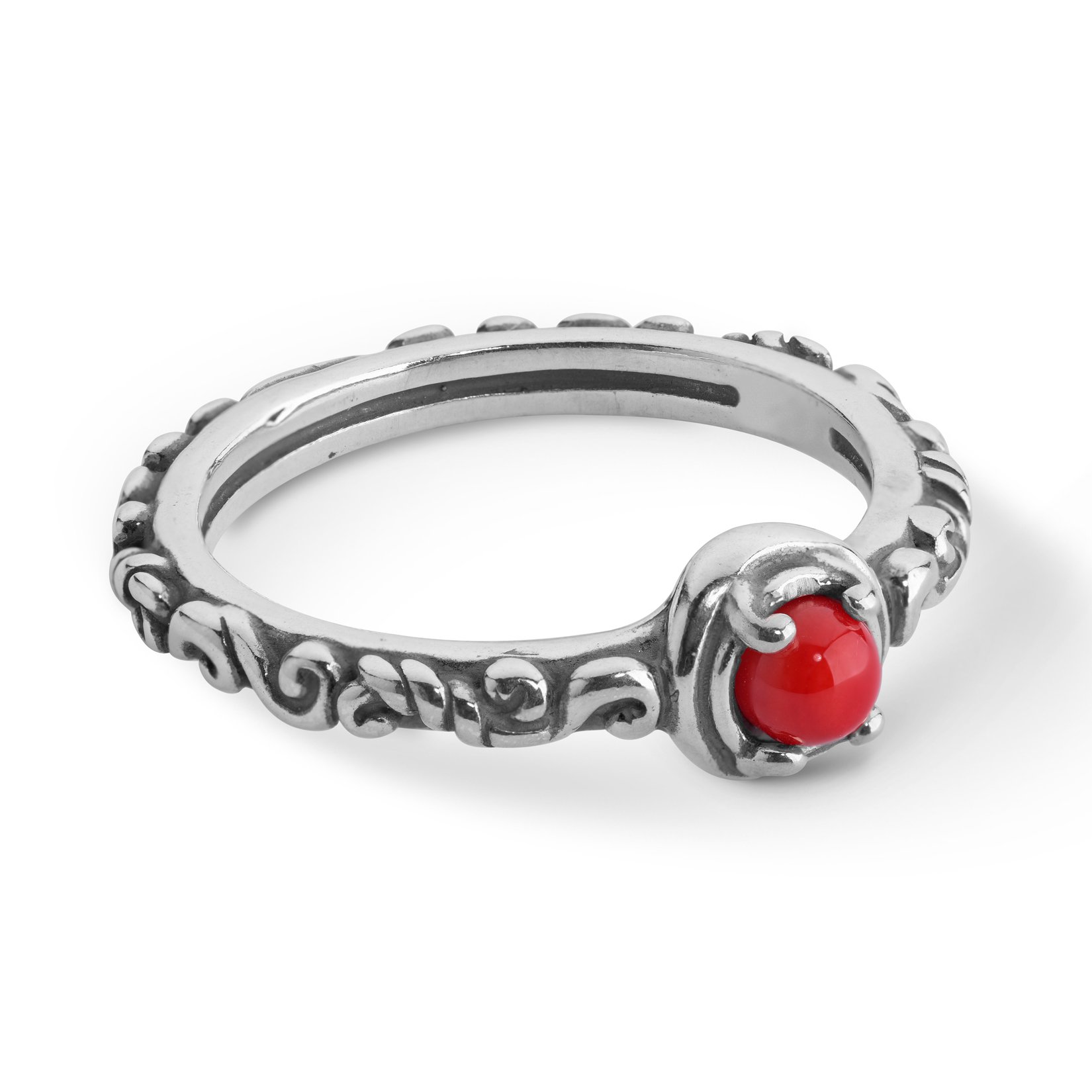 Carolyn Pollack Sterling Silver Gemstone Single Round Stone Band Ring - Choice of Gemstones