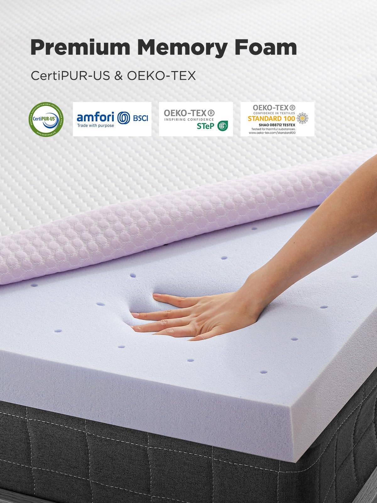 Mua PERLECARE 3 Inch Gel Memory Foam Mattress Topper for Pressure