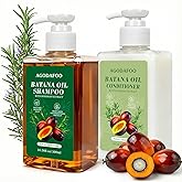 Batana Oil Shampoo and Conditioner Set, Reduces Hair Loss, Restores Hair Vitality and Rejuvenates, Stimulates Hair Growth, Repairs Damage for Men & Women 300ml+300ml 10.58fl.oz
