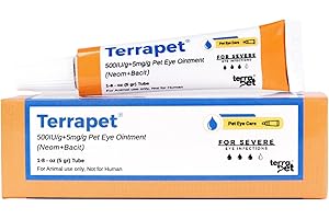 TERRAPET Pet Eye Cream Health for Dogs, Cats, Cattle, Sheep, Horse, Bird 1/8 oz / 5gr, 1 Tube
