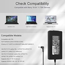 FLGAN 230W Charger powr Cord for Intel NUC X15 / 9