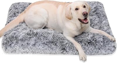 Jaspuriea Medium Dog Bed Calming Plush 75x50x7cm Anti-Slip Bottom