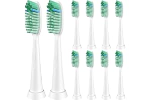 Toothbrush Replacement Whitening Heads Compatible with TAO Clean Sonic Electric Toothbrush - Brush Heads Refills, Medium Bris
