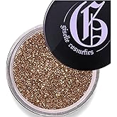 Giselle Cosmetics Chocolate Gold Mineral Loose Eye Shadow - Organic, Talc-Free, Metallic, Glitter & Shimmer Eyeshadow - Eye Cream & Makeup Palette with Brown, Copper, Gold Tones - Single & Palette