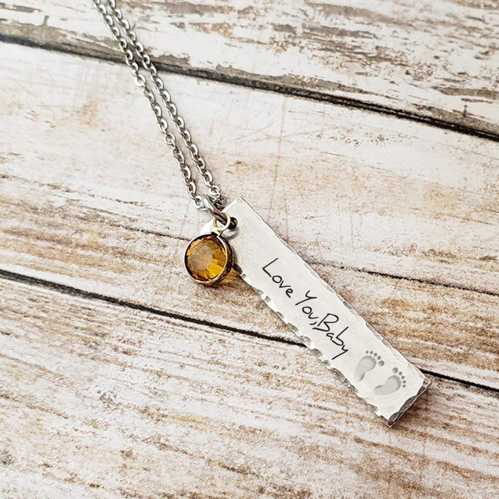 mom dad and baby necklace