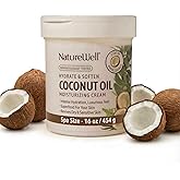 NATURE WELL Hydrate & Soften Coconut Oil Moisturizing Cream for Face, Body, & Hands, Non-Greasy, Intense Hydration & Luxurious Feel, Revives Dry & Sensitive Skin, Superfood for Your Skin, 16 Oz