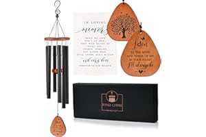 AMBOBE Memorial Wind Chimes for Loss of Loved One, Sympathy Wind Chimes Gift, Bereavement Gifts, Beautiful Outdoor Garden Decor with Soothing Melodic Tones