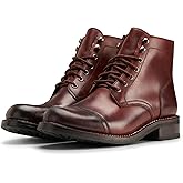 SUREWAY Mens Casual Leather Dress Boots | 6 in Lace Up Ankle Boots - Slip on Chukka Boots Classic Comfort Oxford Fashion Chelsea for Mens Walking Comfort (Office,Casual,Driving,Work,Dress)