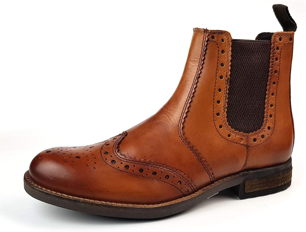 mens brogue chelsea boots uk