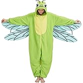 Dragonfly Onesie Pajamas for Adults, Animal Halloween Costume Cosplay One-Piece Sleepwear Homewear