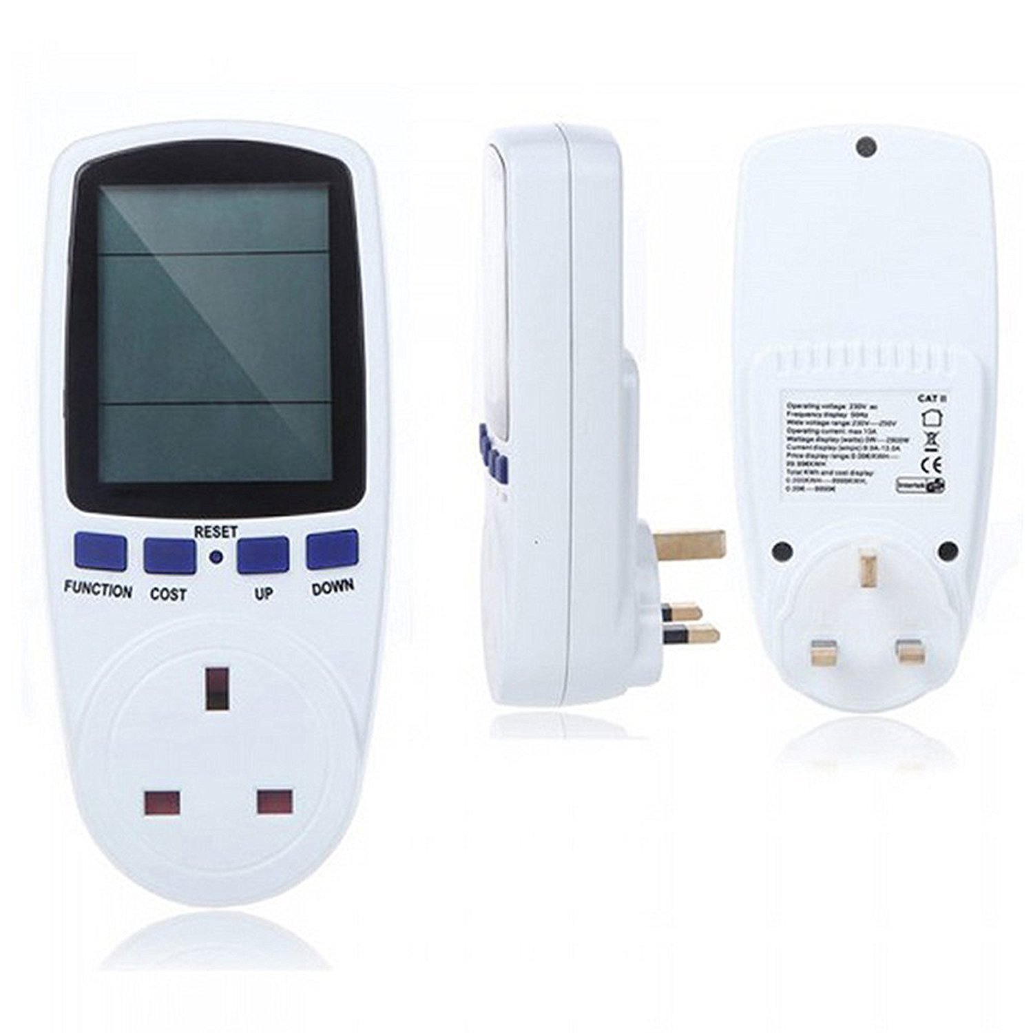 MegaPower (TM) U.K. UK British Plug Power Meter Monitor Energy Watt