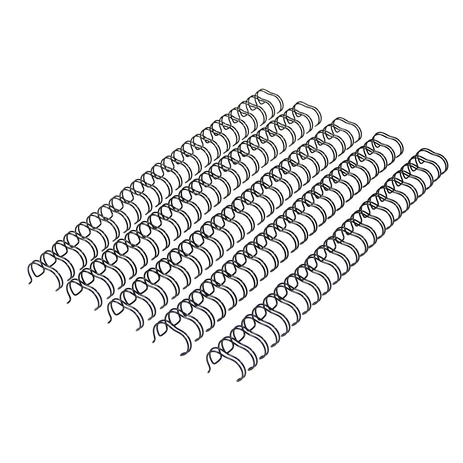RAYSON 23 Loops Wire Binding Spines, 90 Sheets, 2:1 Pitch, 12.7mm, A4, Black, Pack of 100
