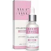 Age with Ease 5% Hyaluronic Acid Serum, Vitamin C Face Serum with Vitamin E | Hydrating serum for face; Anti aging, skin brightening serum; Lightweight wrinkle reducer and dark spot corrector for face