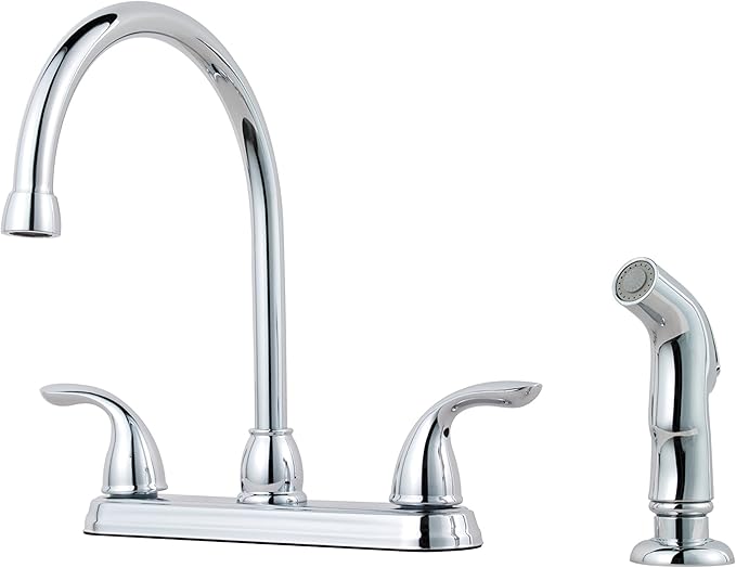 Pfister G136 5000 Pfirst Series 2 Handle Kitchen Faucet With Side