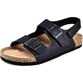 Torotto Kids Girls Boys Sandals with Cork Footbed Adjustable Strap Toddler Casual Slides Sandals Open Toes Flat