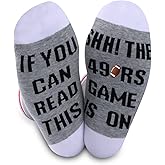 GJTIM 2PAIRS Novelty Fans Gift Socks If You Can Read This SHHH The Football Game Is On Football Fans Gift