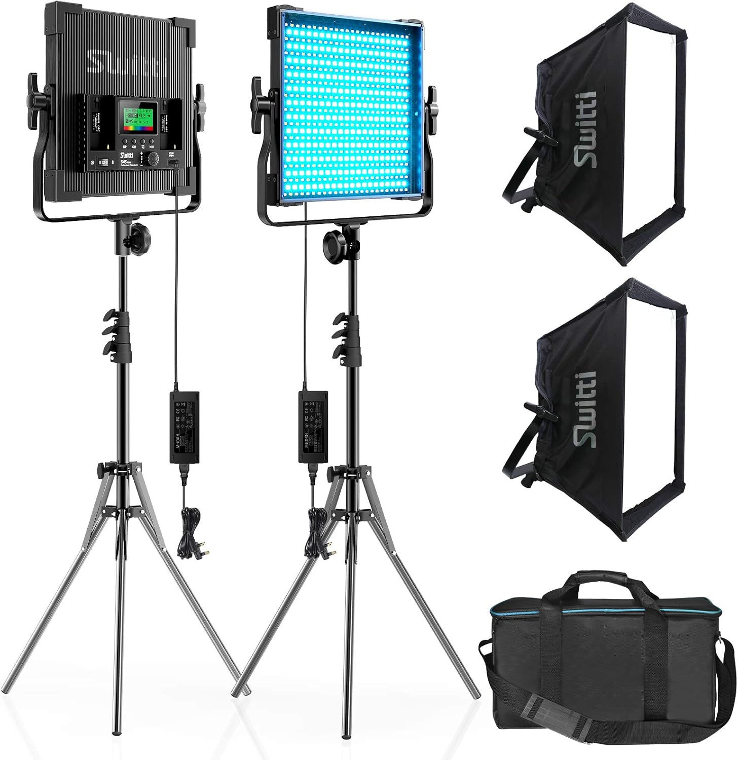 Switti Video Lighting Kit with Softbox, 2 Packs 50W RGB Amazon.co.uk