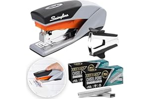 THE MEGA DEALS Staplers for Desk, Heavy Duty Stapler 25 Sheet Capacity, with 2 Pk Staples, Staple Remover - Optima 25, Jam Free, Reduced Effort, Soft Grip Stapler for Desk Gift Bundle