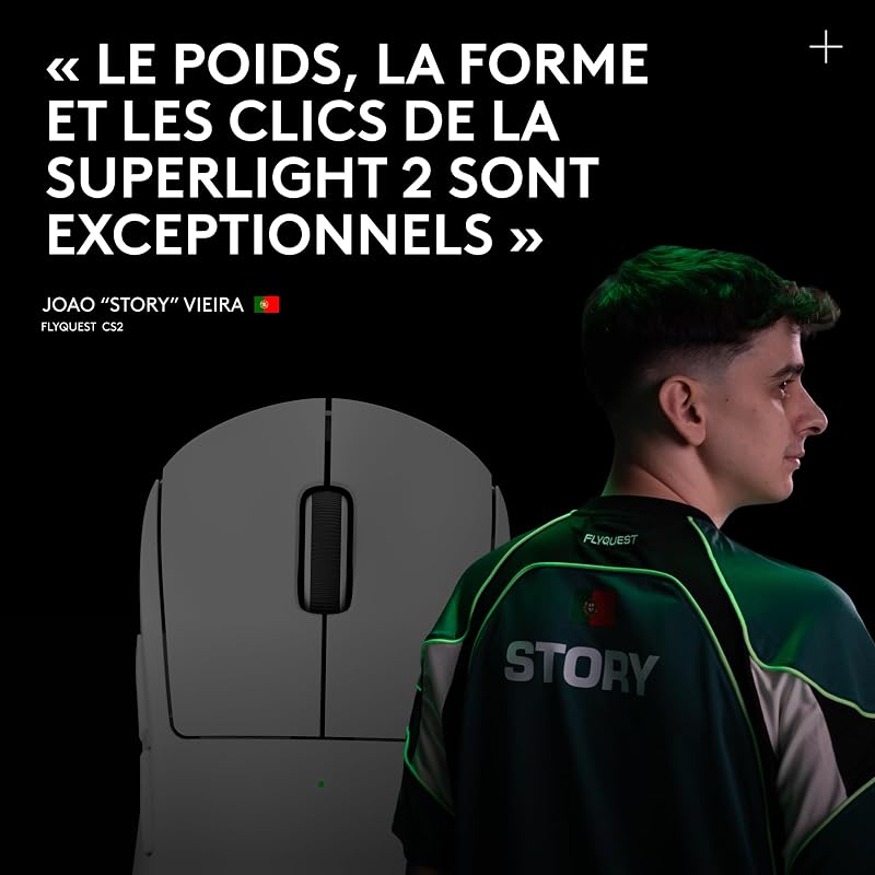 PRO X SUPERLIGHT 2, souris gaming sans fil, Est Europe - Blanc