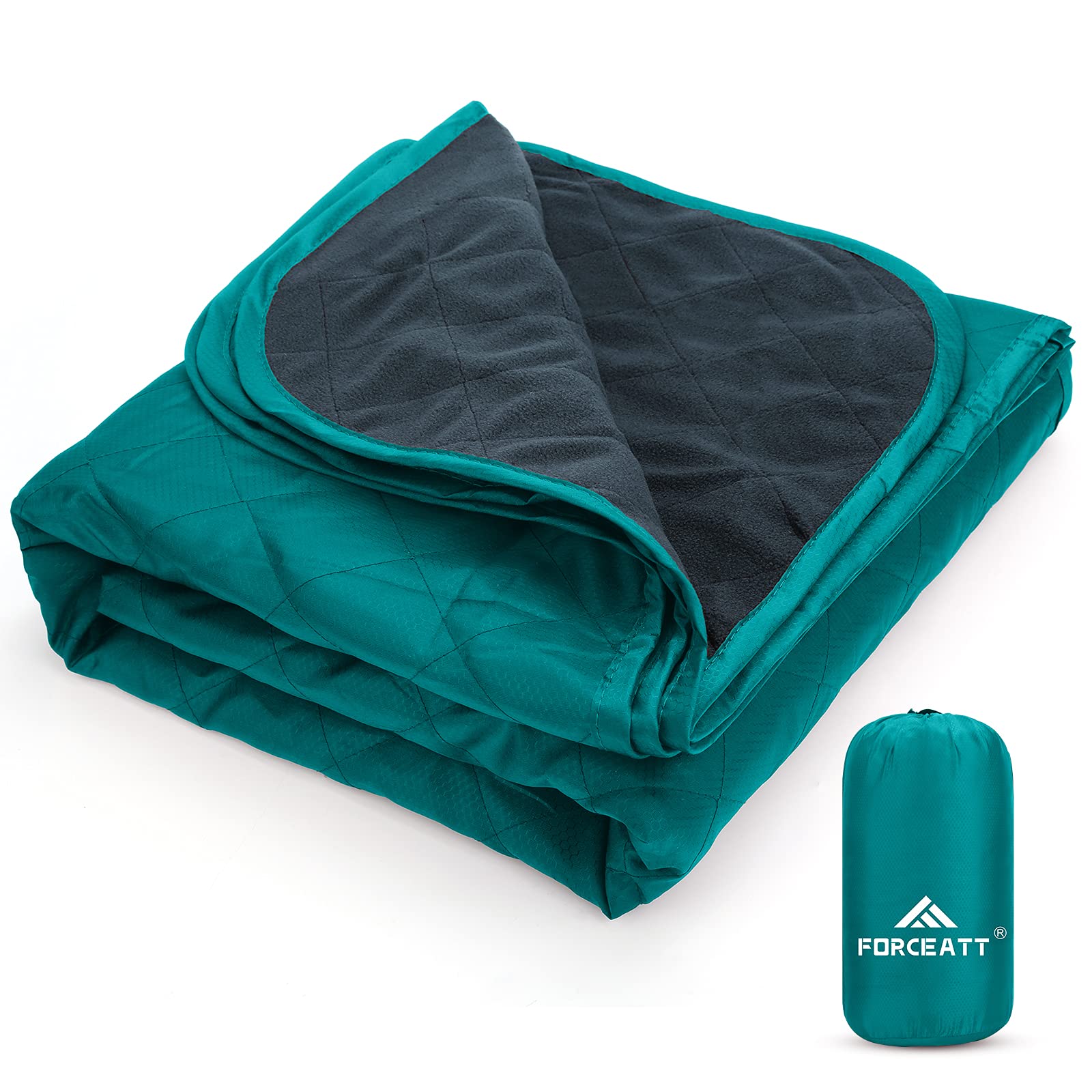 Photo 1 of Forceatt Camping Blanket, 79" X 57" Large Outdoor Blanket, Sandproof, Waterproof for Outdoor Festivals, Beaches, Picnics, Stadium?Camping, Parks, Hiking, Travel, Family Suitable for 4 Seasons.