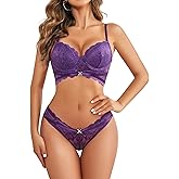 Avidlove Sexy Lingerie For Women Lace Bra and Panty Set Underwire Bra Lingerie Set Underwear