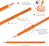 H & B 72 Colouring Pencils Oil Based Set with Colouring Book, Carry Case view 3