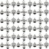 Youdiyla 90pcs Alloy Silver Basketball Series Pendant Jewelry Making DIY Keychain Earrings Pendant Various Design Charms for Jewelry Making Bracelets Necklace (SN247)