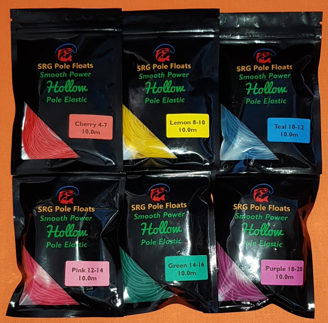 SRG Pole Floats Mega Value Hollow Latex Pole Elastic Various 2.0m / 2.5m /3.0m / 6.0m or 10.0m (Teal 10-12 (6 Metres))