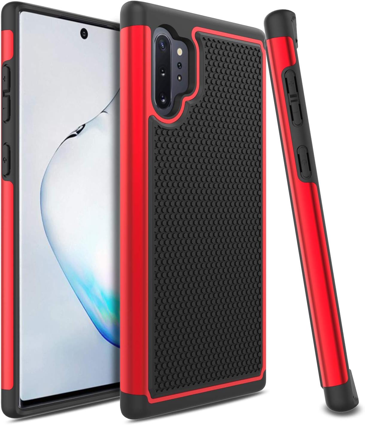 Venoro Galaxy Note 10 Plus 5G Case, Slim Dual Layer Anti Scratch Shockproof Phone Protection Case Cover for Samsung Galaxy Note 10 Pro/Galaxy Note 10 Plus/Galaxy Note 10+ 5G 6.8inch (Red)