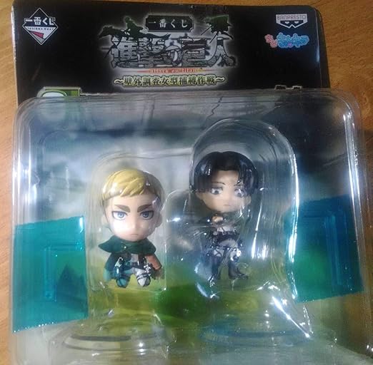 Amazon 一番くじ 進撃の巨人 ちびきゅんキャラセット 悔いなき選択 エルヴィンリヴァイ壁外調査女型捕縛作戦フィギュア フィギュア ドール 通販