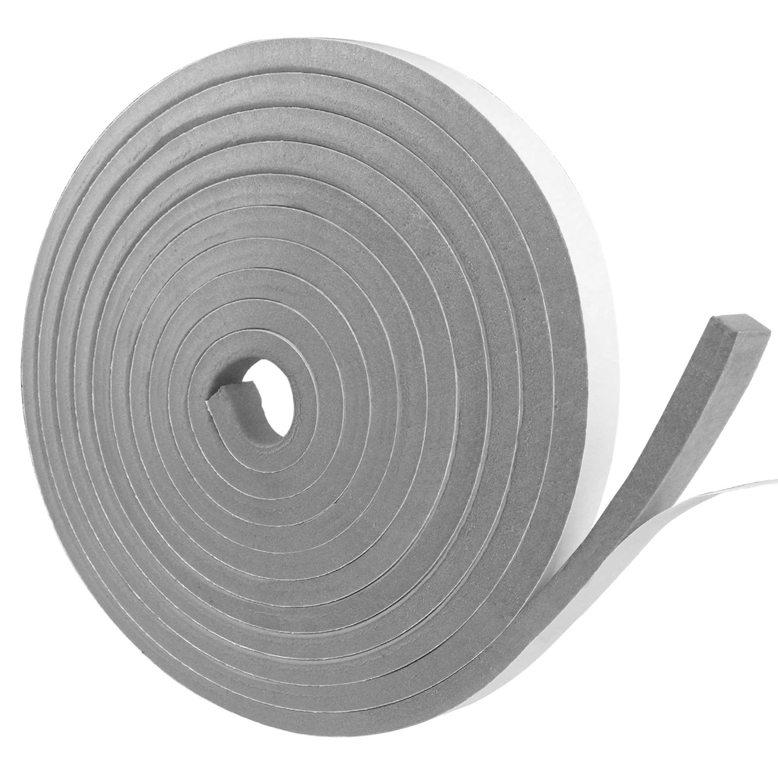 Storystore Self Adhesive Foam Strips, 12mm(W) x10mm(T) X5m(L) Closed Cell Foam Tape Grey, Weather Stripping for Door Seal, Window Insulation, Anti-Collision, Soundproof, Shockproof, Gap Sealing