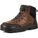 Furuian Steel Toe Boots for Men Women Lightweight Comfortable Work Boots for Men Puncture Proof Steel Toe Safety Shoes Slip Resistant Indestructible Construction Shoes