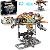 Suplanet Mechanical Turtle Building Set with Lights, Rotatable Link Components & Display Stand, STEM Building Set for Boys and Girls 8-14, Home Office Decor for Adults, Mechanical Enthusiasts（659PCS）
