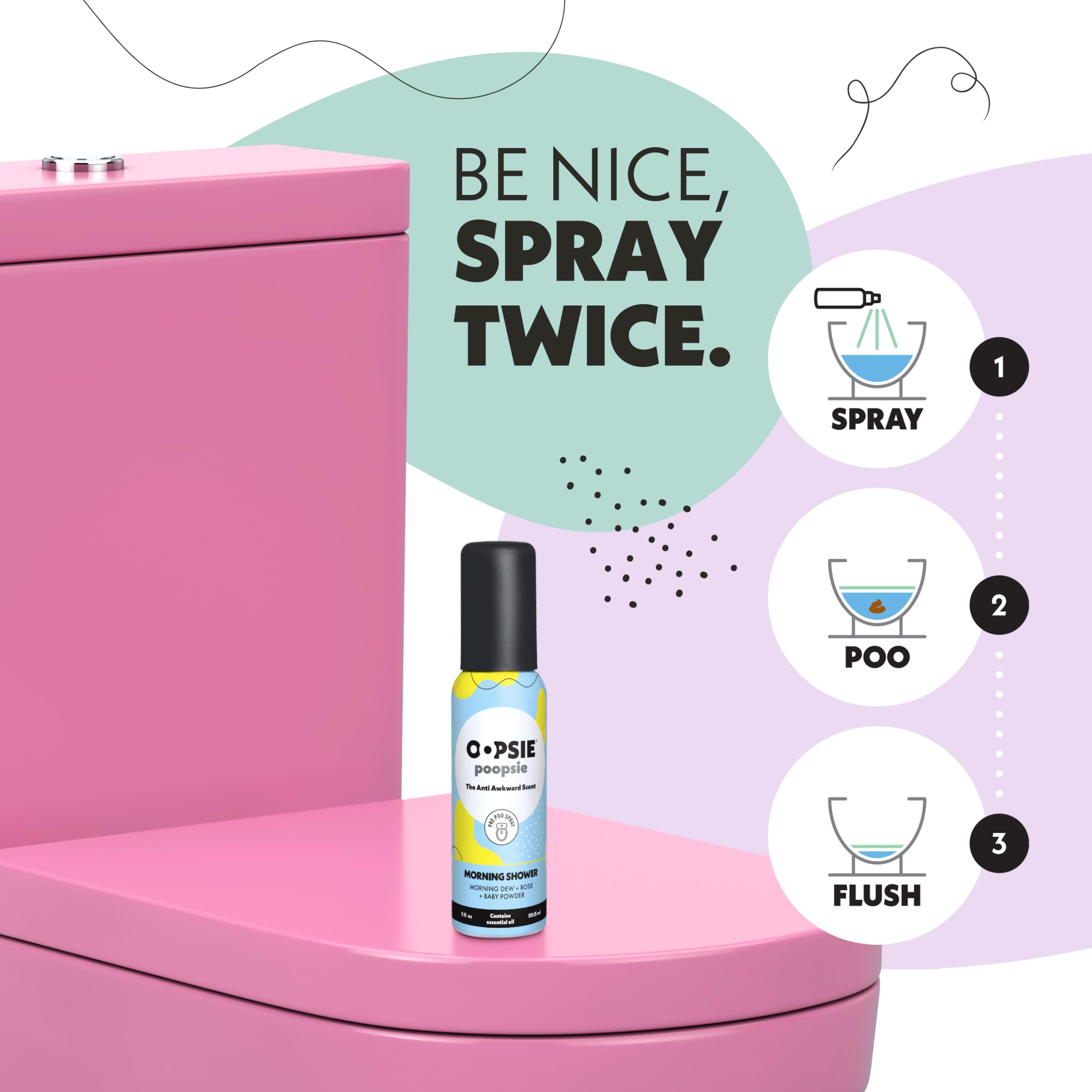 Oopsie Poopsie Pre-Poo toilet spray, discreet & portable original odor deodorizer scents. Pocket-friendly pre-poo spray to use on the go 2oz 8-bottle variety pack for 8-distinct aroma experience