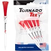 Tornado Tee High Performance Golf Tees, Patented Flexible Crown, 5 Pack | Patented Flexible Crown for Less Resistance, Low Spin, USGA &amp; R&amp;A Conforming, 1,000-Swing Durability, Made in USA