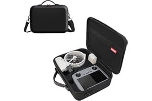 WOKEMA Father&I Drone Flip RC2 RCN3 Combo Accessories Only (Carry-ing) Protective Protector Case Carrier Box Hard Storage Bag Holder for DJI Flip Crossbody & Two Way Zipper, Black (NOT Silicone)