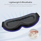 Gritin 100% Blackout Sleep Mask Deep Purple Ergonomic 3D Eye Cutout view 6