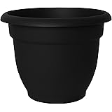 Fiskars 8 Inch Ariana with Self-Watering Grid, Black