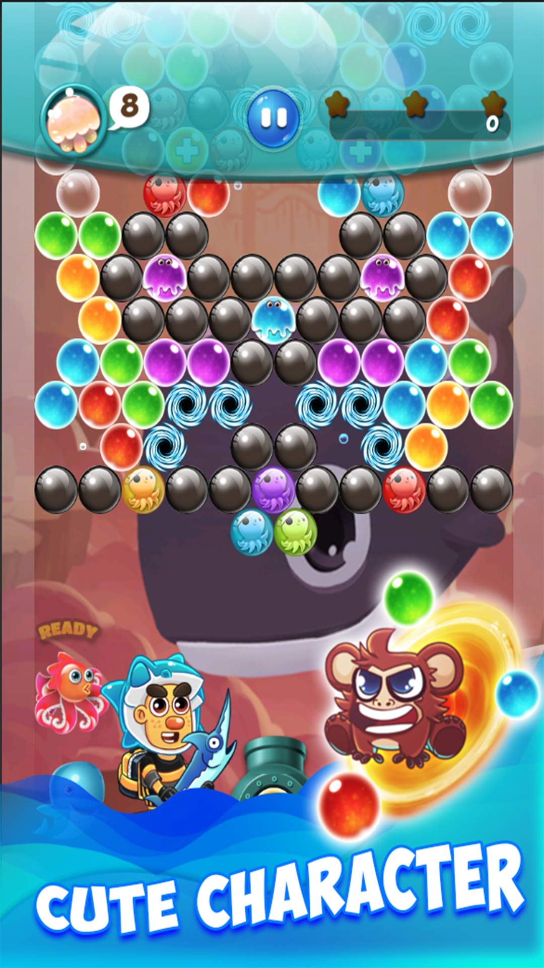 Jelly Bubble Pop! Ocean Recuse Match 3 Game Free Bubble Shooter Game