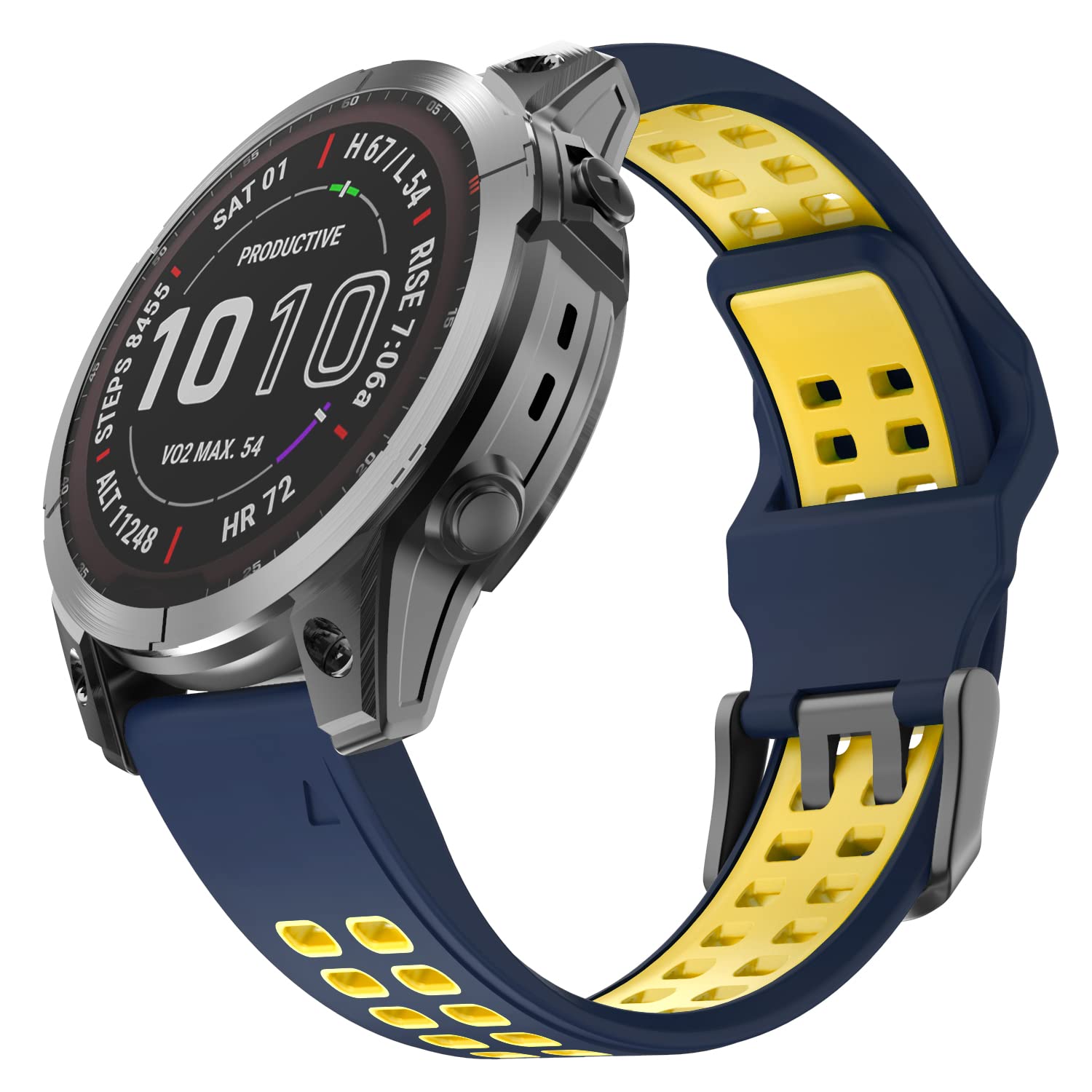 OVERSTEP for Garmin Fenix 7 Strap，22mm Width Soft Silicone Replacement Band Watch Strap for Fenix 7/Fenix 6/Fenix 6 Pro/Fenix 5/Fenix 5 Plus/Forerunner 935/Forerunner945/Approach S60/Quatix 5