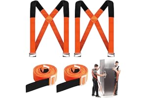 Moving Straps, Lifting Strap for 2 Movers, Easily Move, Lift, Carry Furniture, Mattress, Appliance, Heavy Object Without Back
