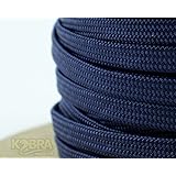mod/smart Kobra MaxCord High Density Coreless Paracord 16 - 18AWG Sleeving 1/8in.- 100 Foot Spool, Silver Blue