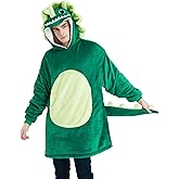 dressfan Unisex Triceratops Dinosaur Hoodie Pullovers Long Sleeve Hooded,Halloween Cosplay Costume Pocket,One Size Fits All